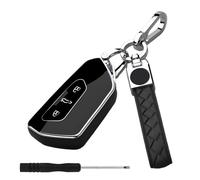 Sunyunze Coque de e Voiture Etui Cles Étui Clés | Couvre Clef avec Porte Clés Adapté pour VW Golf 8 MK8 Cupra Born Formentor Seat Leon MK4 Ateca Tarraco Skoda Octavia Enyaq