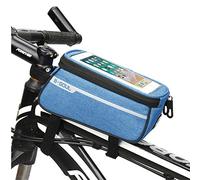Sunzit Sacoche Velo, Sacoche Cadre vélo Support Etanche Sacoches de Guidon Pochette avec Housse Transparante Ecran Tactile Tactile Sensible pour Smartphone sous 6.1 Pouces - Bleu