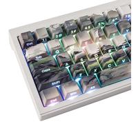 Sunzit Touches PBT - Touches latérales imprimées 75 %, touches brillantes à travers les touches personnalisées, jeu de touches japonaises Dye Sub & Double Shot, 135 touches Cherry Profile clavier pour