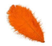 SUOCMG 10 pièces 15-60 cm Grandes Plumes d'autruche Blanches Plumes d'autruche Plumes de Carnaval centres de Table Accessoires de fête décoration-Orange-30-35 cm