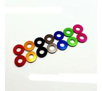 SUOCMG 10 pièces M5 M6 M8 M10 rondelle plate en aluminium anodisé multicolore rondelles de joint de bague en aluminium pour pièces de modèle-M10x20x2-or