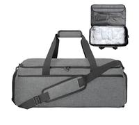 SUOCO Sacs à vêtements convertibles sous vide pour voyage, bagage à main 2 en 1 à suspendre avec sac de compression sous vide pour costume, robe, uniforme pour homme et femme, gris