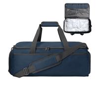 SUOCO Sacs à vêtements convertibles sous vide pour voyage, bagage à main 2 en 1 à suspendre avec sac de compression sous vide pour costume, robe, uniforme pour homme et femme, bleu marine