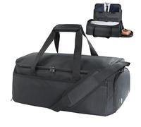SUOCO Sacs à vêtements convertibles sous vide pour voyage, bagage à main 2 en 1 à suspendre avec sac de compression sous vide pour costume, robe, uniforme pour homme et femme, noir