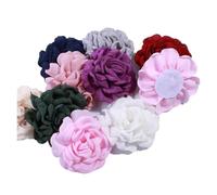 SUODEBYY Fleurs de Satin Fleurs en Tissu satiné for la décoration de Robe | 5Pcs 7cm Artificial Wedding Invitation Flowers(Mix Colors,Flowers Only)