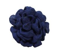 SUODEBYY Fleurs de Satin Fleurs en Tissu satiné for la décoration de Robe | 5Pcs 7cm Artificial Wedding Invitation Flowers(Deep Blue,Flowers Only)