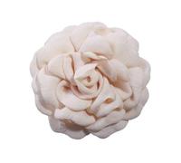 SUODEBYY Fleurs de Satin Fleurs en Tissu satiné for la décoration de Robe | 5Pcs 7cm Artificial Wedding Invitation Flowers(Beige,Flowers Only)