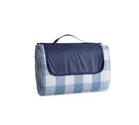 SUODEBYY Natte de Plage Couvertures de Pique-Nique extérieures imperméables | Tapis de plage pliable extra large, panier de camping printemps-été(Blue White Grid,200cm X 200cm)
