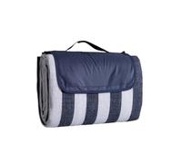 SUODEBYY Natte de Plage Couvertures de Pique-Nique extérieures imperméables | Tapis de plage pliable extra large, panier de camping printemps-été(Blue White Bars,200cm X 150cm)