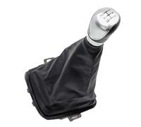 Suolron Pommeau de levier de vitesse 5 vitesses et capuchon anti-poussière pour MK5 2008 MK6 2008-2012 en cuir synthétique noir 8A6R-7H409-MA 8A6R7H409MA 1556845
