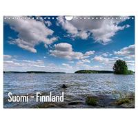 Suomi - Finnland (Wandkalender 2026 DIN A4 quer), CALVENDO Monatskalender: Seen-, Fluss- und Meerlandschaften Süd-/Westfinnlands