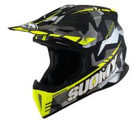 Suomy X-Wing Camouflager, casque à croix L Mat Noir/Gris/Jaune Néon Mat Noir/Gris/Jaune Néon