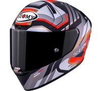 Suomy SR-GP Evo Infrared Casque, Gris/Rouge/Noir, Taille XXL (63)