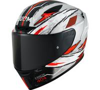 Suomy Track-1 404 2023 Casque, blanc-rouge-argent, taille M pour homme