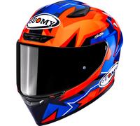 Suomy Track-1 Firestorm Casque, Rouge/Bleu, Taille M (57/58)