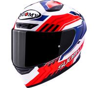 Suomy Track-1 Framework, casque intégral M Blanc/Rouge/Bleu Blanc/Rouge/Bleu