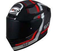 Suomy Track-1 Ninety Seven, casque intégral XL Mat Noir/Gris/Rouge Mat Noir/Gris/Rouge