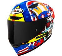 Suomy Track-1 Riot, casque intégral XL Blanc/Bleu/Rouge/Orange/Jaune Blanc/Bleu/Rouge/Orange/Jaune