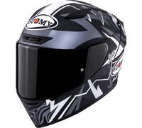 Suomy Track-1 Sam Lowes Replica 2025, casque intégral XXL Mat Noir/Argent/Blanc Mat Noir/Argent/Blanc