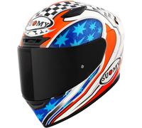 Suomy Track-1 Troy Bayliss Replica 2002, casque intégral M Blanc/Rouge/Bleu Blanc/Rouge/Bleu