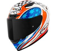 Suomy Track-1 Troy Bayliss Replica 2002, casque intégral XL Blanc/Rouge/Bleu Blanc/Rouge/Bleu