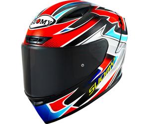 Suomy TX-Pro Flat Out Carbon, casque intégral L Noir/Rouge/Argent/Bleu Noir/Rouge/Argent/Bleu