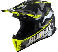Suomy X-Wing Camouflager E06 Casque de motocross, noir-gris-jaune, taille XL pour homme