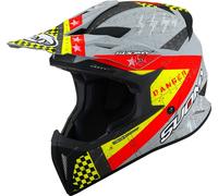 Suomy X-Wing Jetfighter E06 Casque de motocross, Gris mat/rouge, Taille L (59/60)