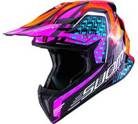 Suomy X-Wing Motley Casque de motocross, Noir/Rouge/Violet, Taille XL (61/62)