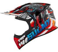 Suomy X-Wing Snake, casque à croix XS Noir/Gris/Rouge/Bleu Noir/Gris/Rouge/Bleu