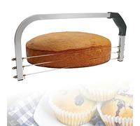 SUONTY Coupe-gâteau en acier inoxydable 53 cm avec 3 fils de coupe dentés réglables pour les ménages et les pâtisseries