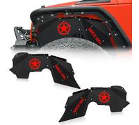 SUORTO Doublures d'aile intérieure avant compatibles avec Jeep Wrangler JK & JKU Unlimited Sport Sahara Rubicon 2007-2018 - Housse de puits de roue en acier (2/4 portes)