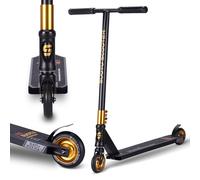 SUOTU Trottinette Freestyle, Direction à 360°, Stunt Scooter avec Roues en PU 85A 100 mm, Trotinette pour Enfants Adolescent Adultes, Capacité de Charge: 100 kg, Aluminium (Noir - Or)