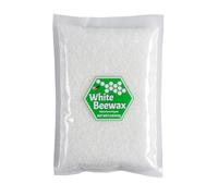Suoumwa 1 LB de Cire d'abeille pour Fabrication de Bougies Artisanales, Matières Premières, Particules Inodores, Cire d'abeille Blanche