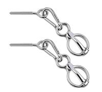 Suoumwa 2 Ensembles D'Anneaux d'attache pour, Équipement et Fournitures pour, Accessoires de Dressage pour Sûrs avec Boulon à Œil et Anneaux d'attache