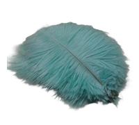 Suoumwa 20-25cm Plumes Faites Main pour la Création de et la Décoration, en Bleu et Vert
