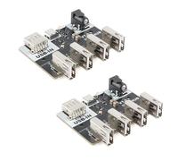 Suoumwa 2Pcs USB Conector CH334 Module Hub USB2.0 XL-USBHUB USB-A Type-C Interface DC5.5X 2.1