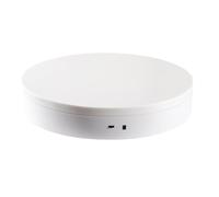 Suoumwa 360 ° Rotation de Plate-Forme Électrique Rotation de Charge USB Plaques Pivotantes pour Photographie pour la Vidéo Blanc