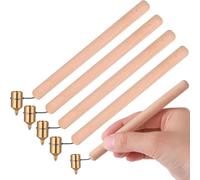 Suoumwa 4 Crayons à Chaud de 0,3 mm avec Manche en Bois pour Décoration D'Œufs de Pâques, Fournitures de Peinture à la Bougie