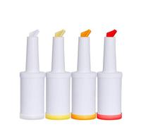 Suoumwa 4 PCS Bar Bar Store de Verser 34 Oz Dispensurs en Plastique Boire des Bouteilles de Barman Bouteilles Bartende pour Bar Home Party Kitchen Supplies