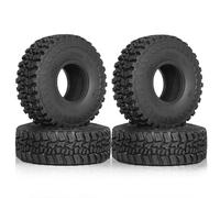 Suoumwa 4 Pièces 120mm 1.9 Pouces Pneu en Caoutchouc Souple Roue Pneu pour 1/10 RC Crawler Voiture Axial SCX10 Pro Capra TRX4 D90 Redcat Mise à Niveau Pièces