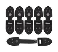 Suoumwa 6 Pack Cap Cable Clâp de Cuir Métal Boucles Black PU Alloy Coue sur la Bascule Serrure en Cuir