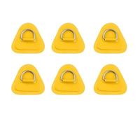 Suoumwa 6 Pièces Patch D'Anneau en D pour Bateau Gonflable Kayak Dinghy Sup, Patch en PVC D'Anneau en D Stand-Up Paddleboard Canoë Rafting Jaune