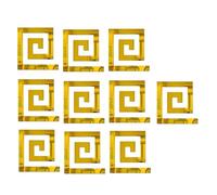 Suoumwa 60 PCS DIY Geométric Shape Mirror Stickers Mirror DÉCOR pour Les Stickers de Miroir de Salon pour Fond de Maison (Or)