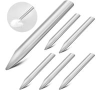 Suoumwa 6pcs 6 Pouces Cuillères à Perles Métalliques Incurvées de Laboratoire pour Pelleter, Transférer, Mélanger les Pâtes Outils de Classe A