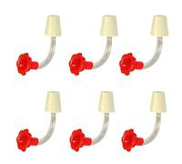 Suoumwa 6pcs Tubes et Bouchons de Mangeoires à Colibris avec Un Conseil Floral Rouge pour Faire Vos Propres Mangeoires à Oiseaux
