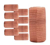 Suoumwa 9 Rouleaux de Treillis Métallique en Cuivre Tricoté de 12,7 cm X 3 Mètres, Antirouille, pour Rongeurs, Idéal pour Le Bricolage.