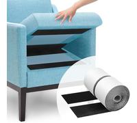 Suoumwa Adhésif Noir Hook and Loop de 11 cm X 5 M avec Crochet et Boucle Robustes pour Accrocher au Mur, Placer des Coussins et Tapis, Maintenir Vos Tapis en Place.