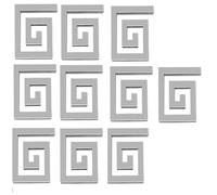 Suoumwa Autocollants de Miroir Décoratif Acrylique Autocollants de Miroir Mural Adhésif Amovibles Autocollants Miroir Autocollants pour Fond de Maison (Argenté)