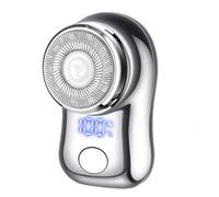 Suoumwa Avec Affichage Numérique en Acier Inoxydable Spiral Rasoir Mini-Rasoir en Argent